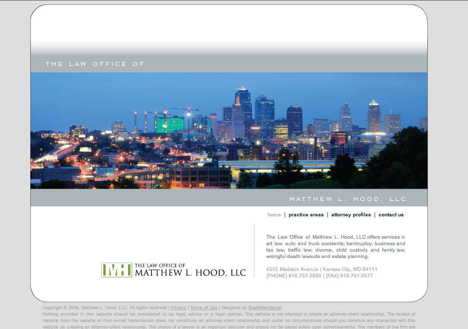 Law Firm site 2.0 Brad Miller Design